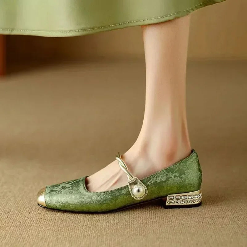 Perlawynn | Women's Comfort Slip-On MARY JANE HEELS Flats — 2