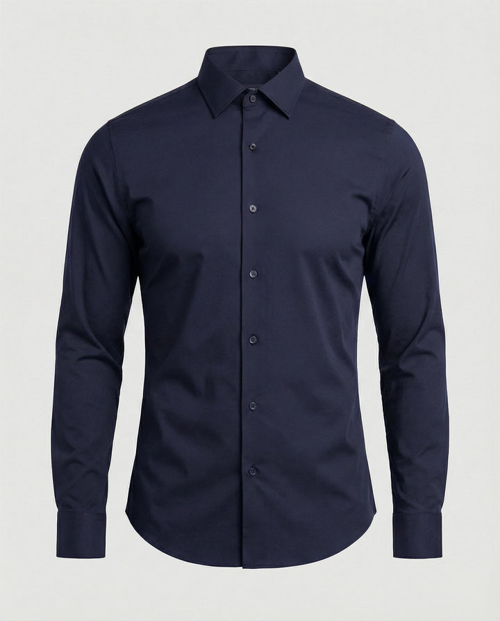 Business-ready shirt against a plain background.