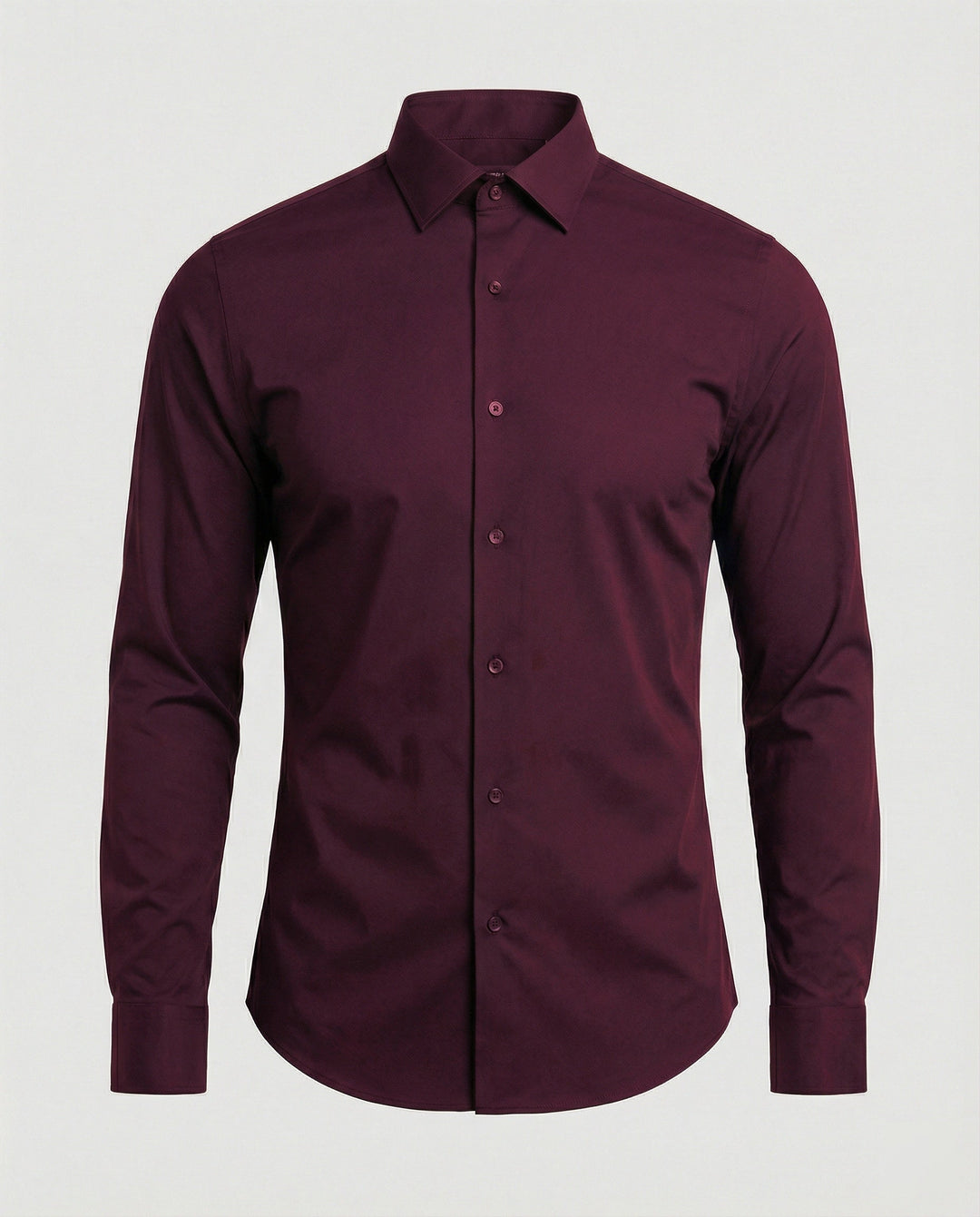 Clean dress shirt on a plain backgrou