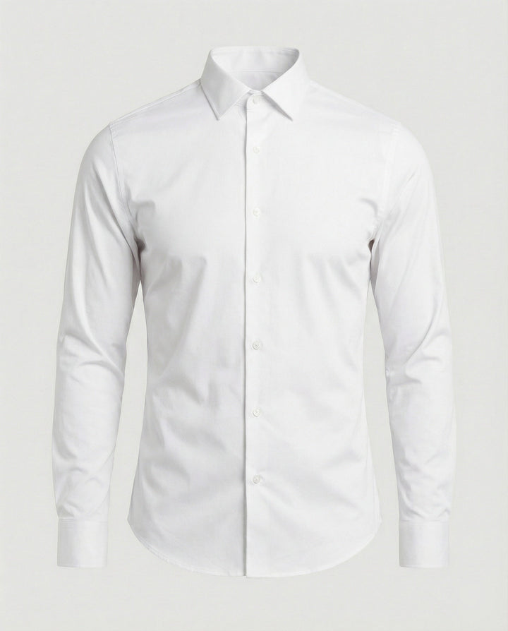 Smart dress shirt on a plain background.