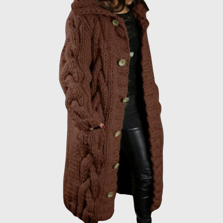 Quenessa | Women's Casual Stretch COZY ELEGANT COAT Tops — Brown