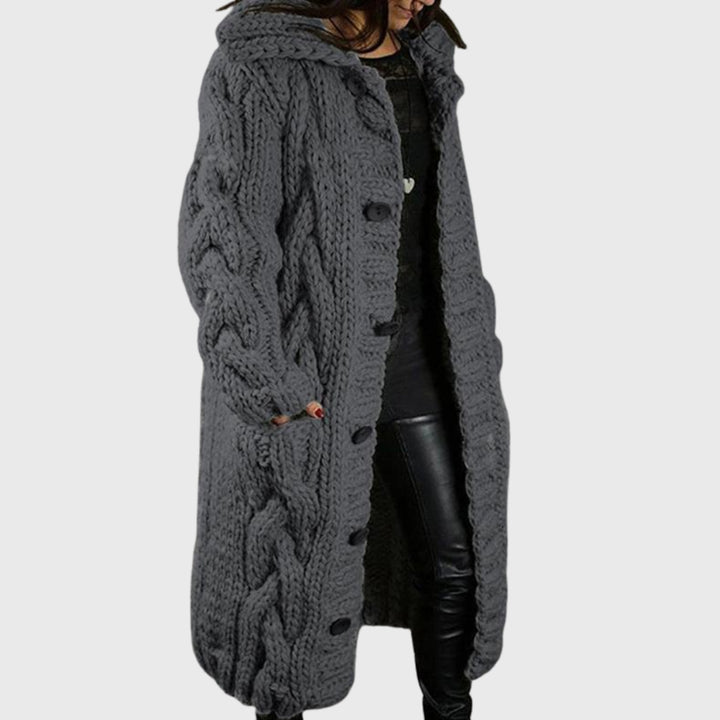 Quenessa | Women's Casual Stretch COZY ELEGANT COAT Tops — Dark Grey