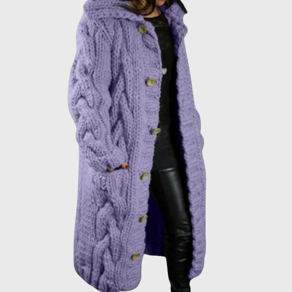 Quenessa | Women's Casual Stretch COZY ELEGANT COAT Tops — Lilac