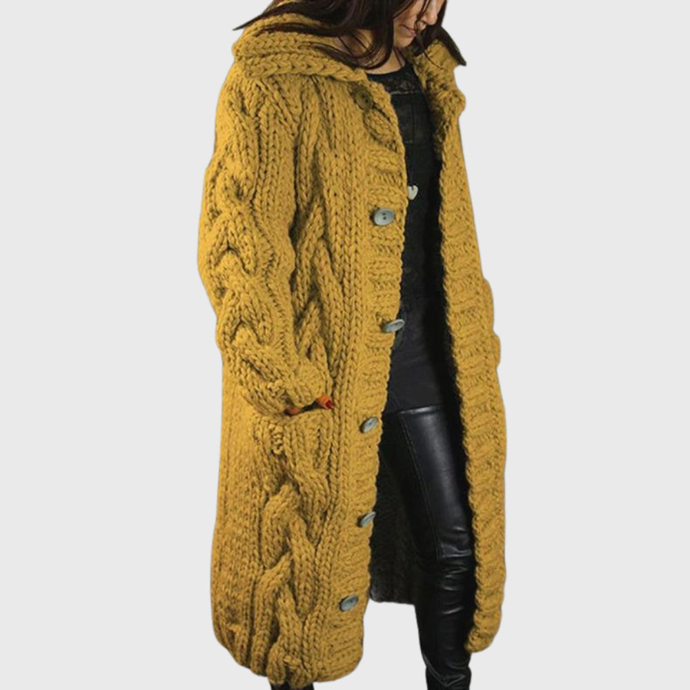 Quenessa | Women's Casual Stretch COZY ELEGANT COAT Tops — Yellow