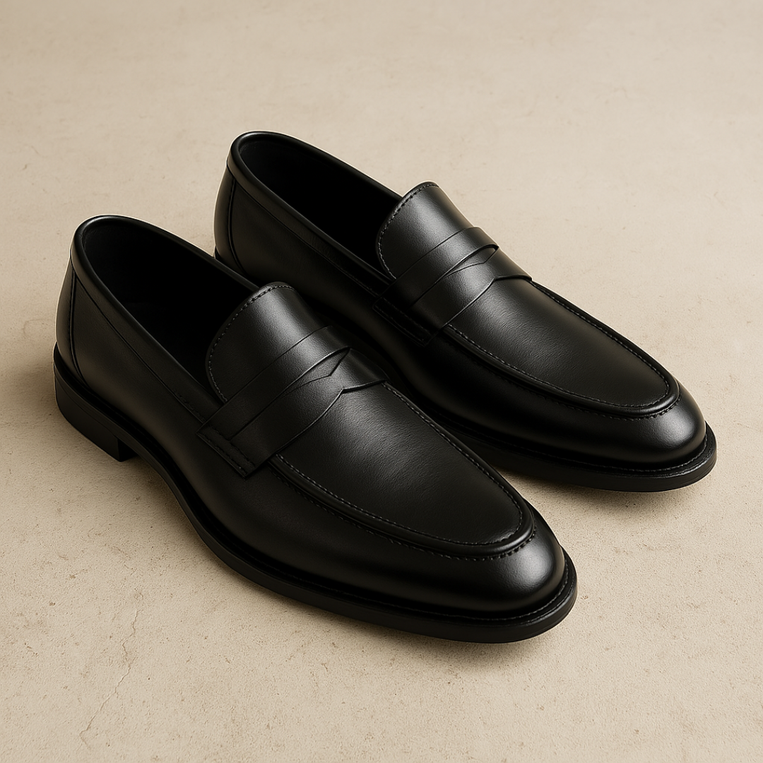 Quentin | Men's Orthopedic Comfort Slip-On Timeless Loafers with Penny Strap — 2