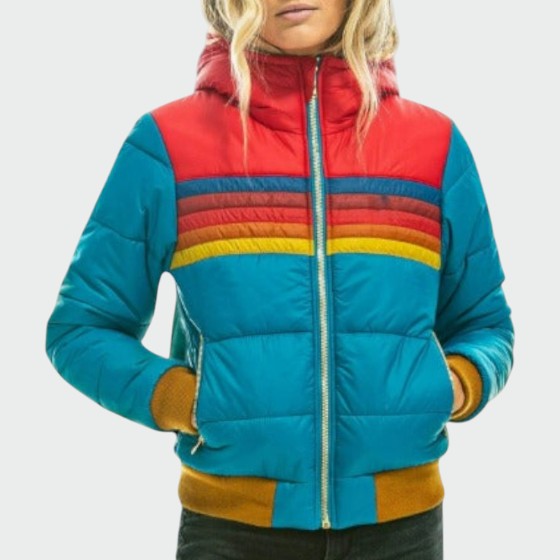 Renethvia | Women's Puffer Jacket Hooded Winter Outdoor - Navy Blue / Black