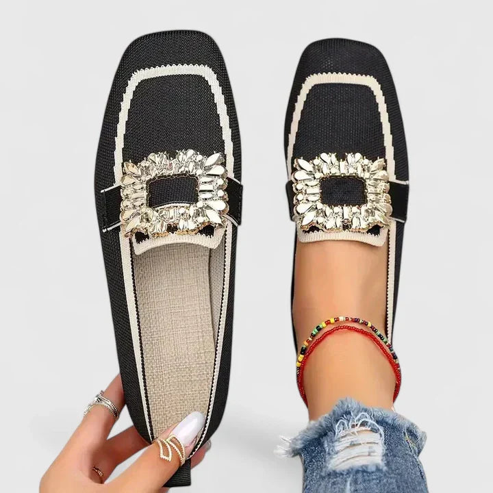 Rillaelle | Women's Orthopedic Comfort Slip-On Orthopedic Loafers — Black