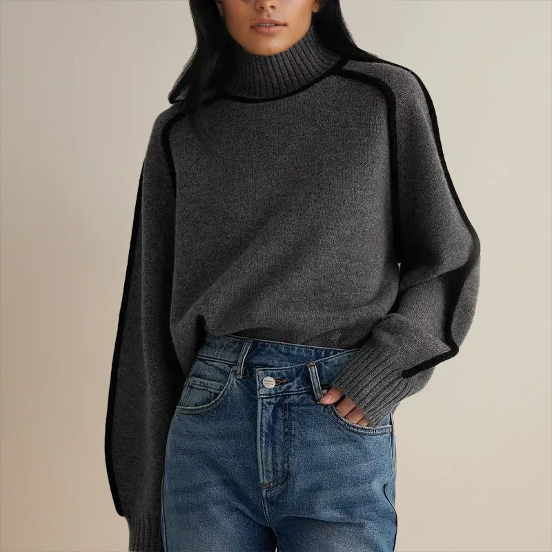 Rillariel | Women's Turtleneck Sweater Oversized Layering