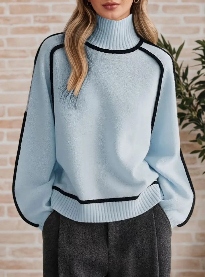 Rillariel | Women's Turtleneck Sweater Oversized Layering