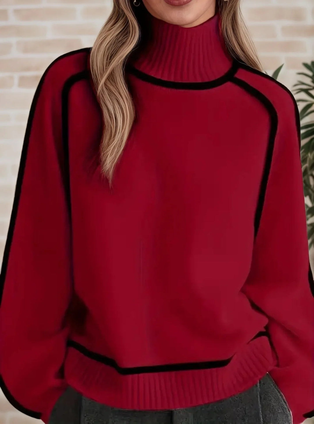 Rillariel | Women's Turtleneck Sweater Oversized Layering
