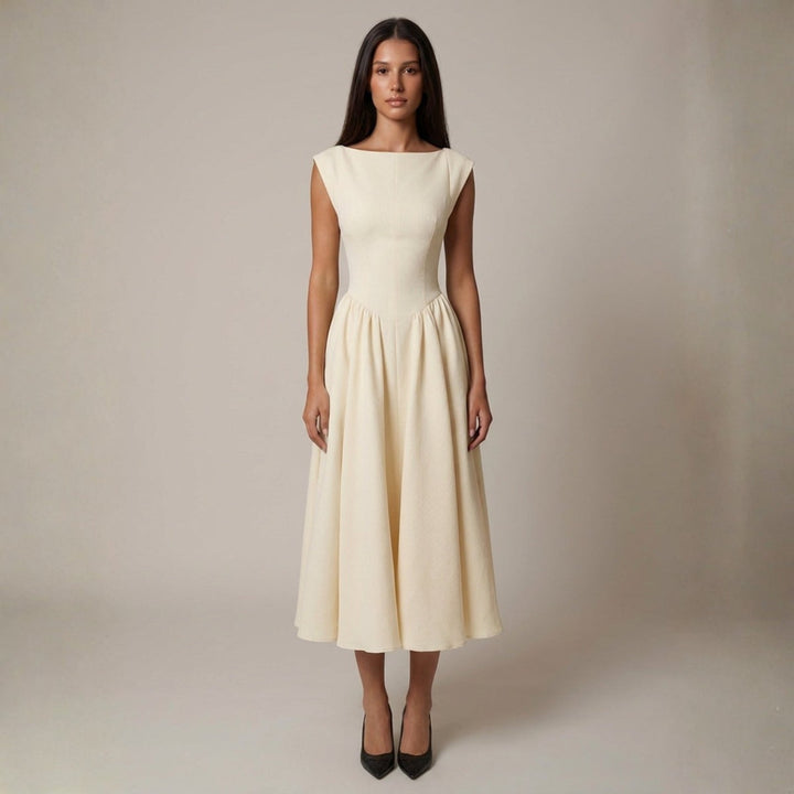 Rosa | Women's Wedding Guest Elegant The Verona Cut-Out Midi Dress Dresses — 2