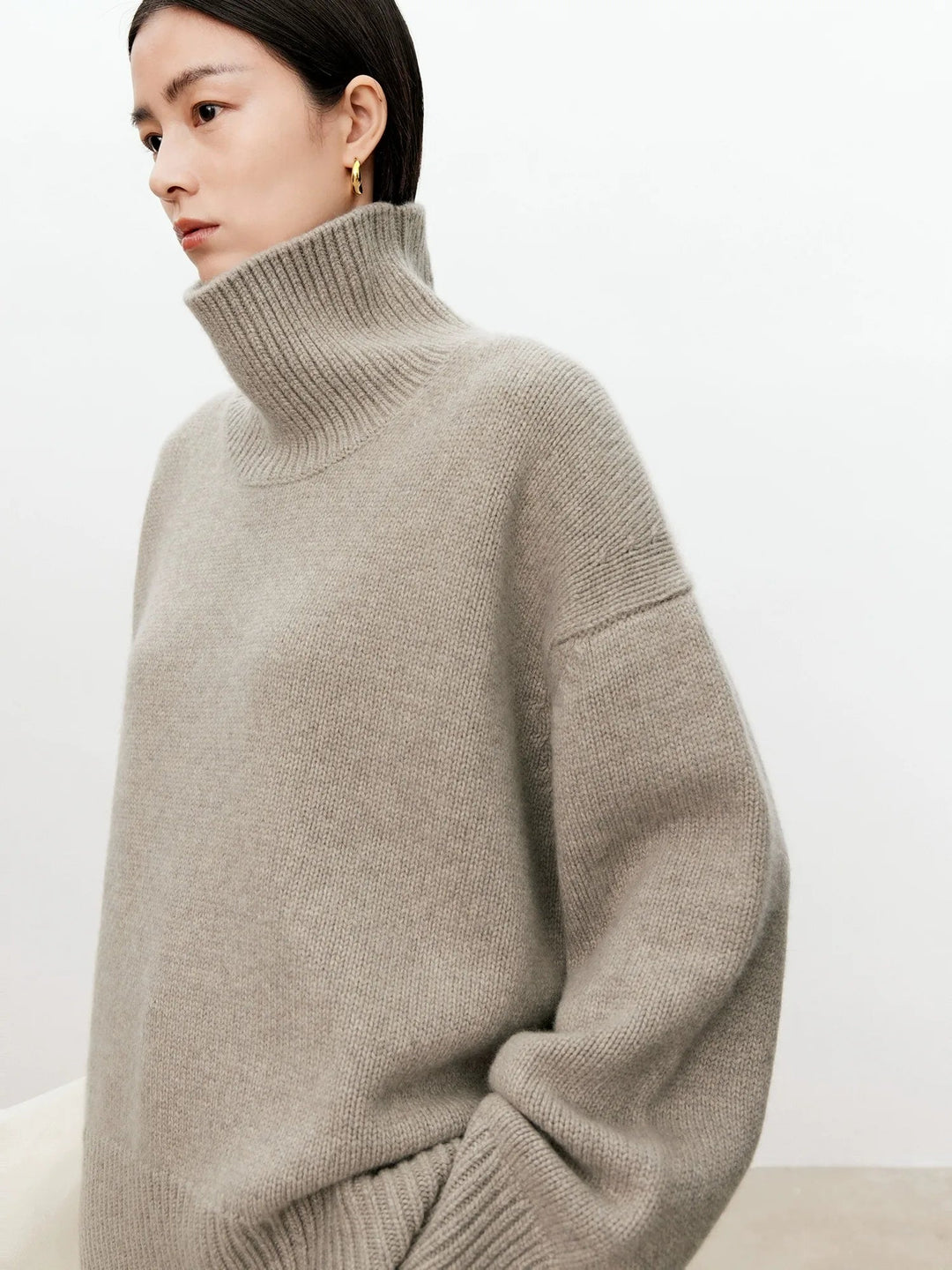 Sablemira | Women's Cozy Loose and Thick Turtleneck sweater Knit — 2