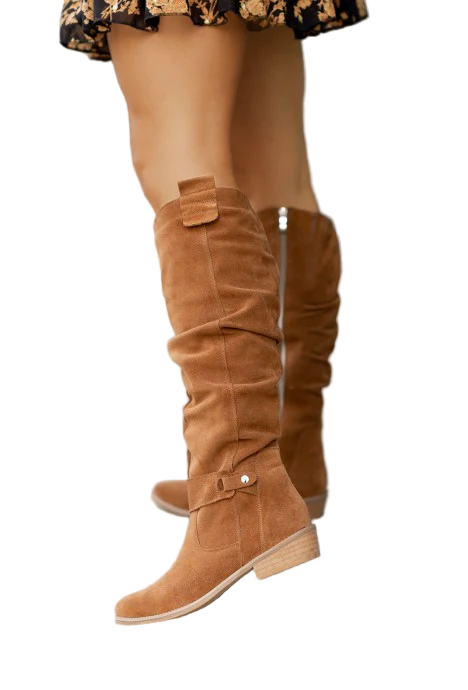 Sablenova | Women's Slouchy Suede Knee-High Boots