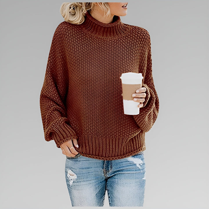 Senaisse | Women's Turtleneck Sweater Chunky Knit Layering