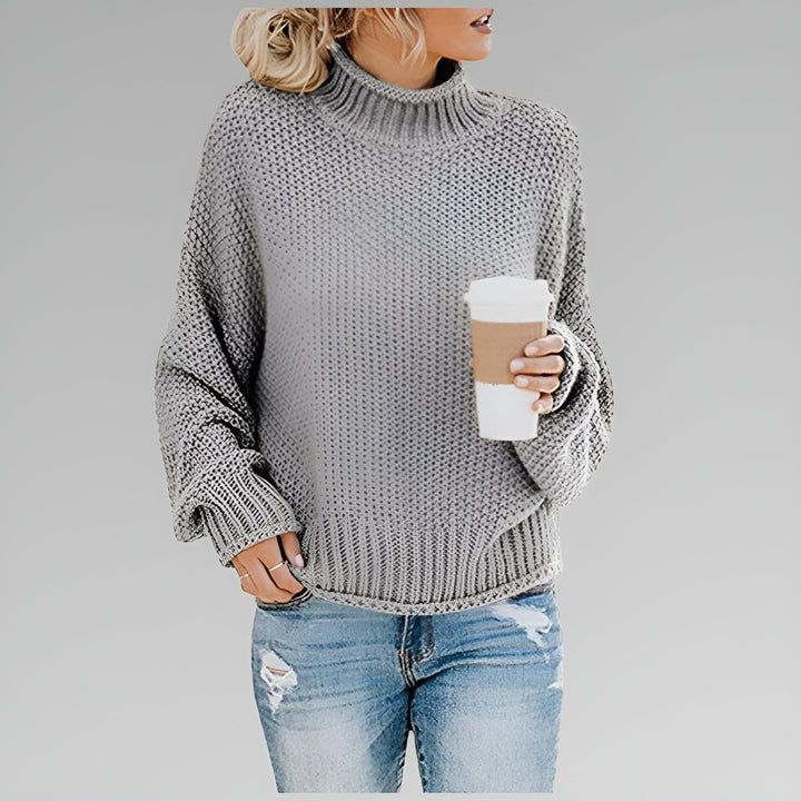 Senaisse | Women's Turtleneck Sweater Chunky Knit Layering