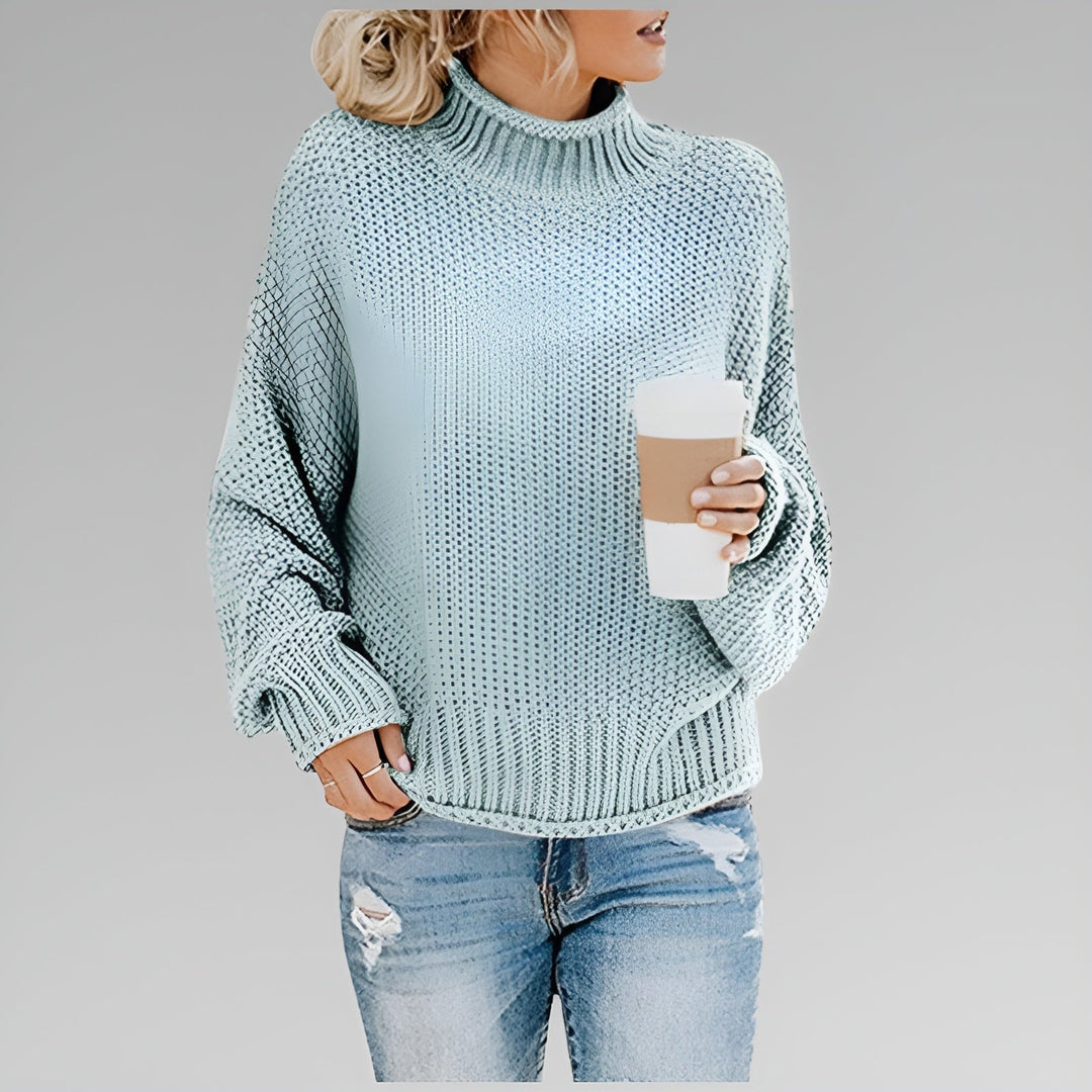 Senaisse | Women's Turtleneck Sweater Chunky Knit Layering