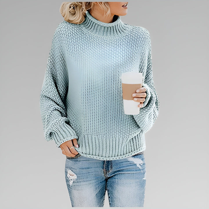 Senaisse | Women's Turtleneck Sweater Chunky Knit Layering