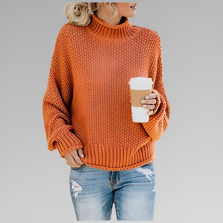 Senaisse | Women's Turtleneck Sweater Chunky Knit Layering