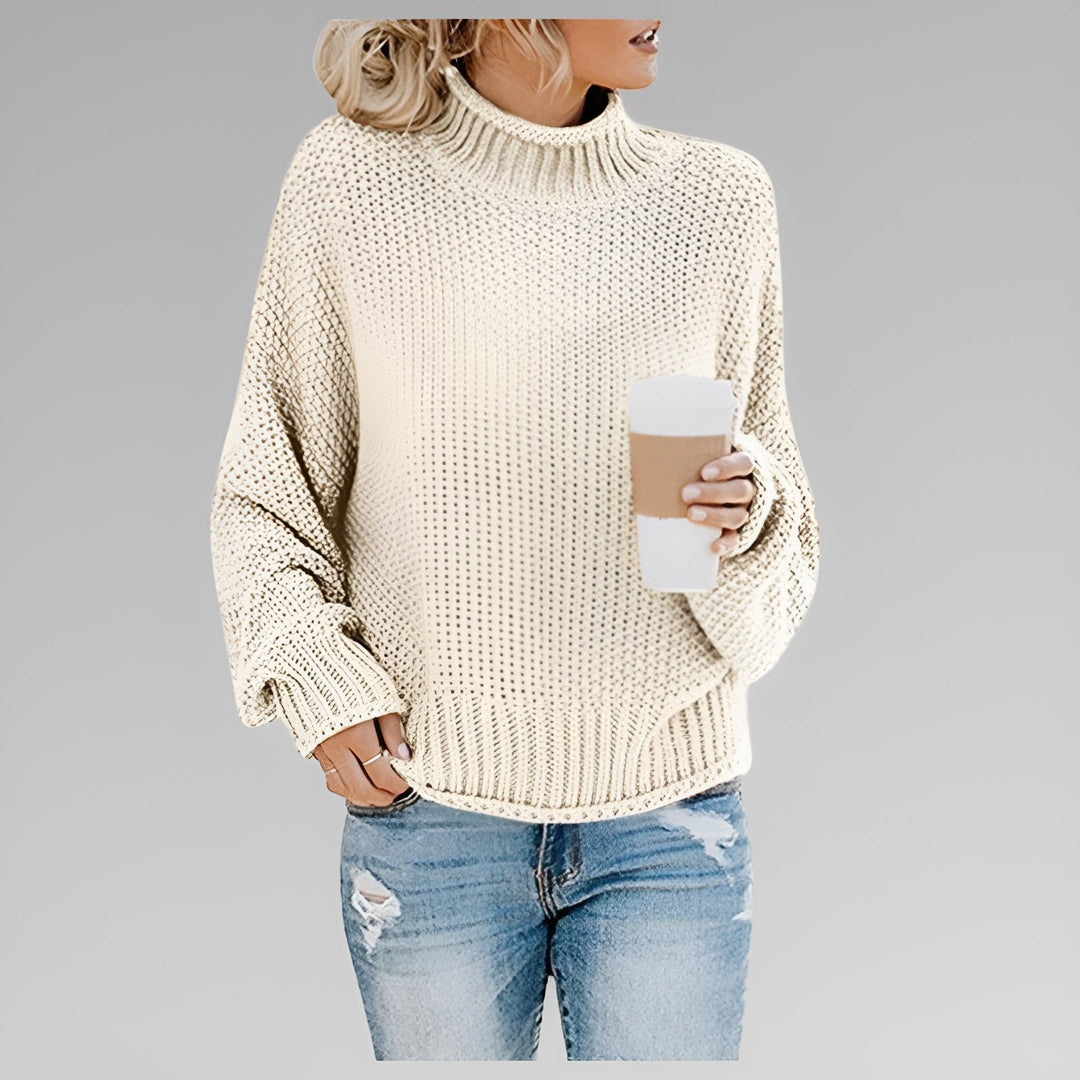Senaisse | Women's Turtleneck Sweater Chunky Knit Layering