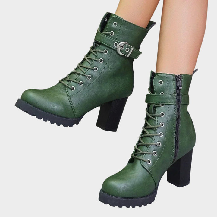 Senamora | Women's Edgy Block-Heel Combat Ankle Boots — 2