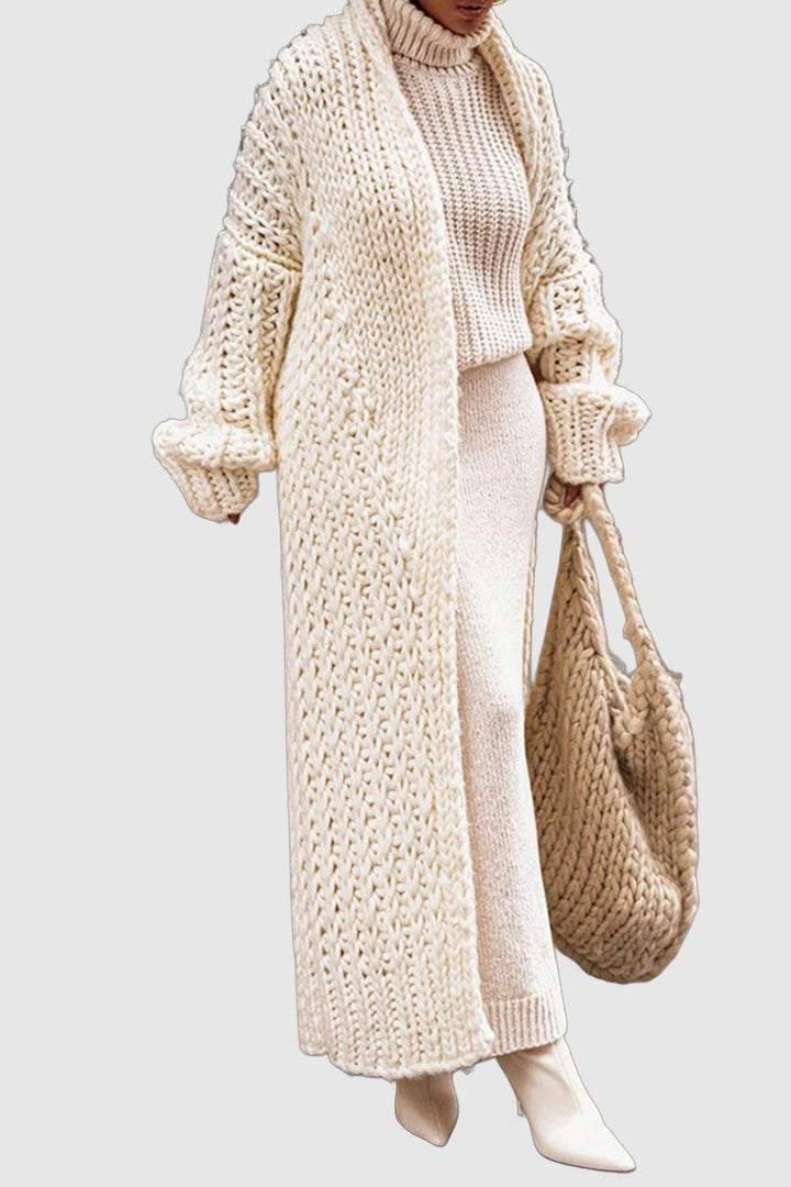 Serenwen | Women's Cozy Stylish and Oversized Chunky Knit Longline Cardigan — 2
