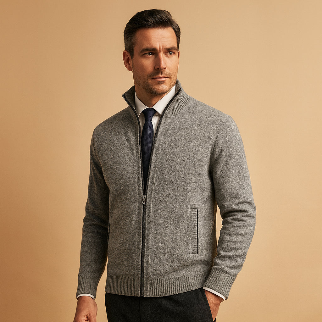 Silvestre | Men's Knit Cozy Nathan Sweaters — Light Gray