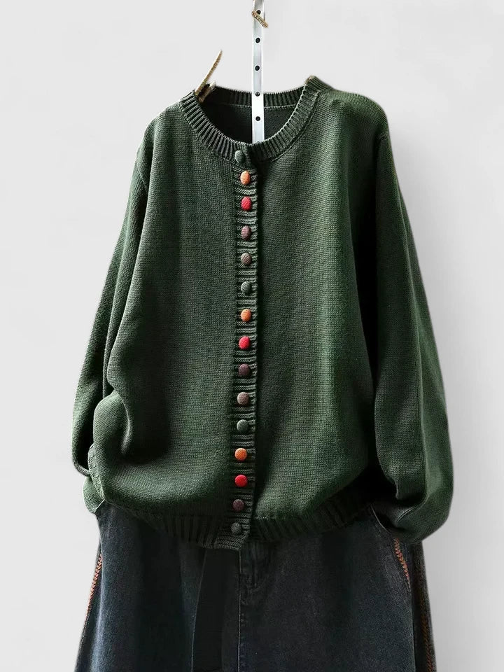 Soloura | Women's Knit Cozy Comfortable Cardigan Sweaters — Green