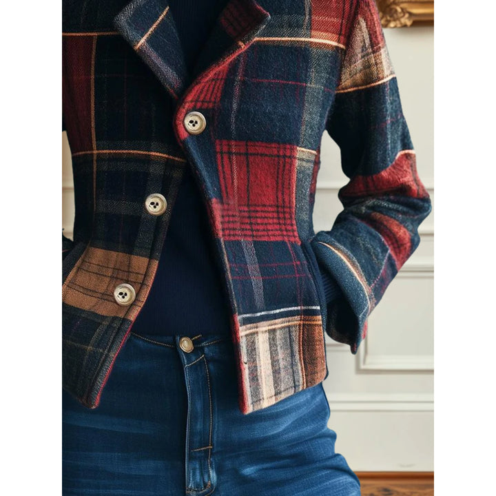 Talia | Women's Lightweight Casual Timeless Plaid Jacket — 3