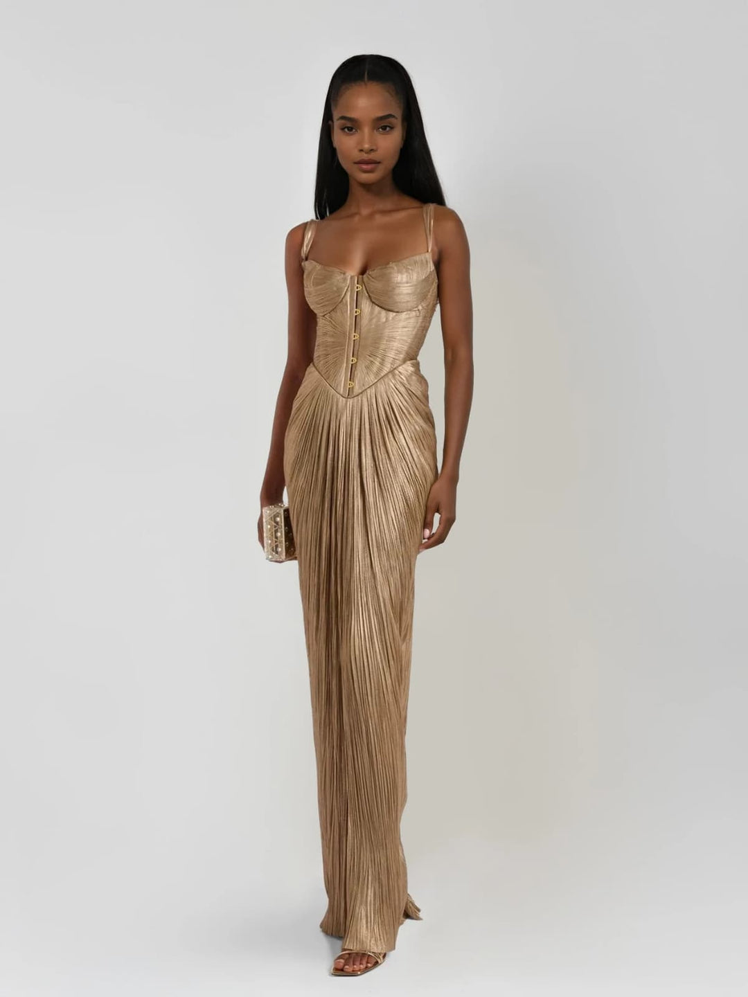 Tovaana | Women's Elegant Structured Corset Wedding Guest Dress — S