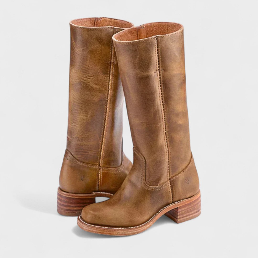 Tovaynn | Women's Classic Cowboy Boots — Light Brown