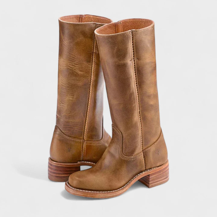 Tovaynn | Women's Classic Cowboy Boots — Light Brown