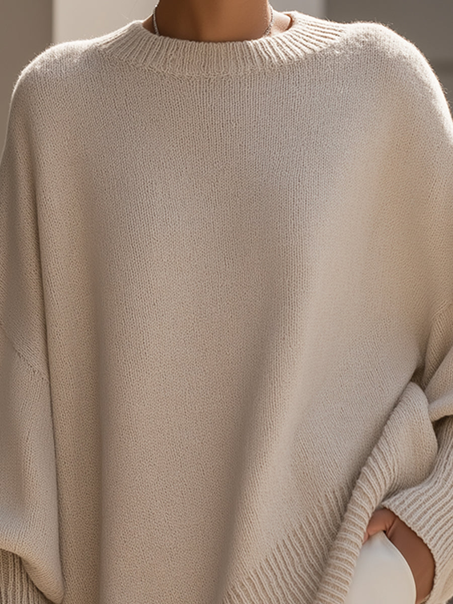 Unania | Women's Knit Cozy Sophisticated Wool Blend Sweater — 2