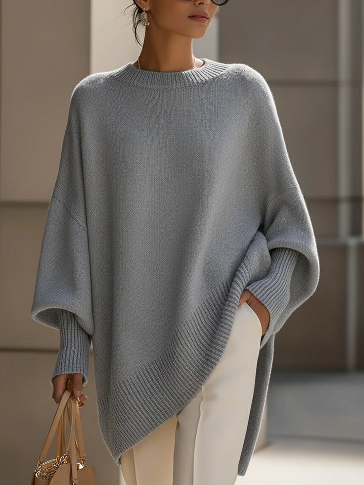 Unania | Women's Knit Cozy Sophisticated Wool Blend Sweater — Gray