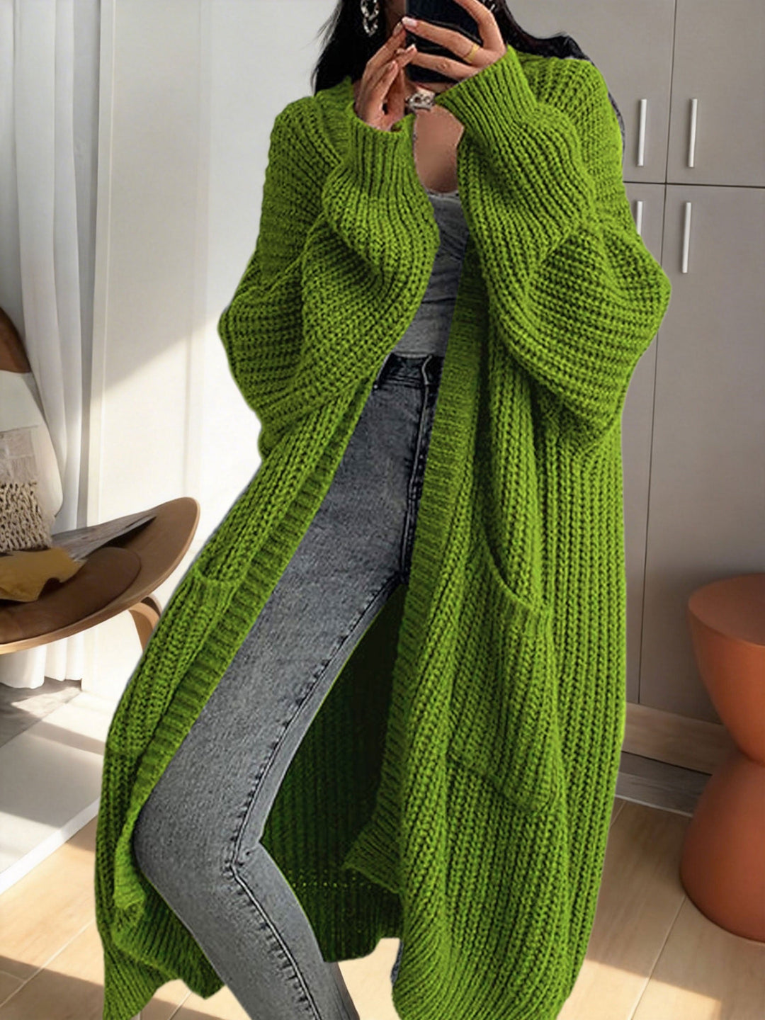 Valereth | Women's Cozy Oversized Longline Duster Cardigan with Pockets — 1