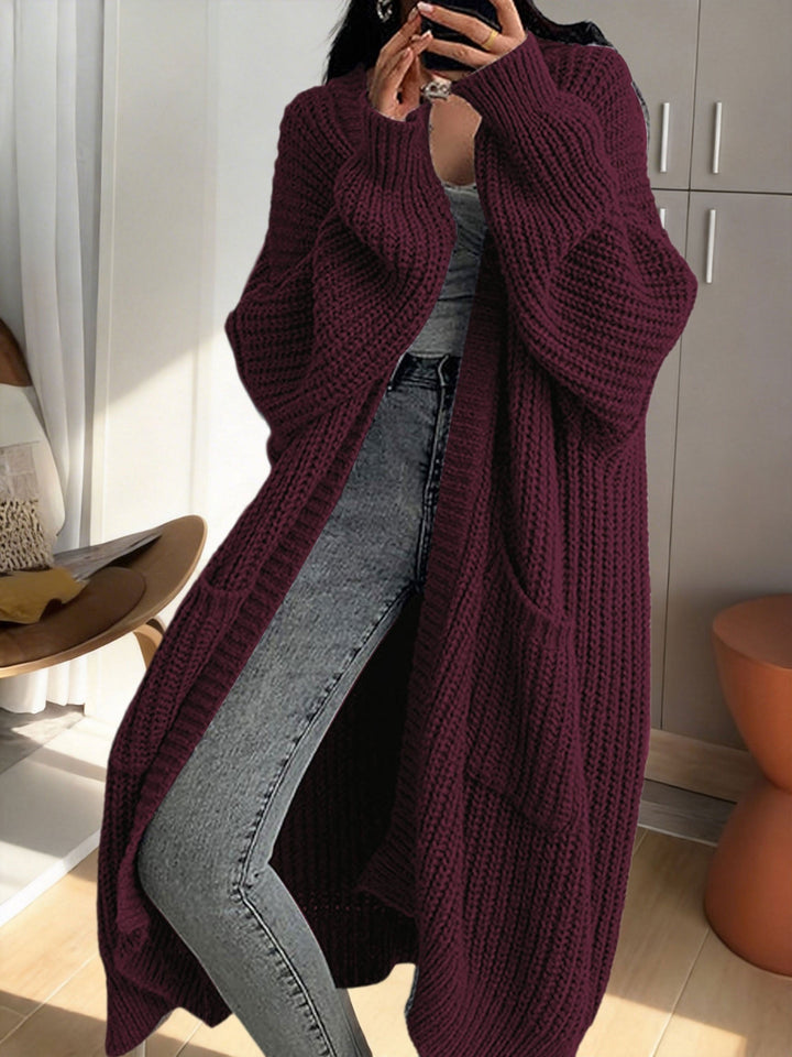 Valereth | Women's Cozy Oversized Longline Duster Cardigan with Pockets — 2