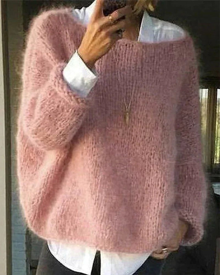Vesperetta | Women's Cozy Mohair Knit Oversized Sweater for — 1