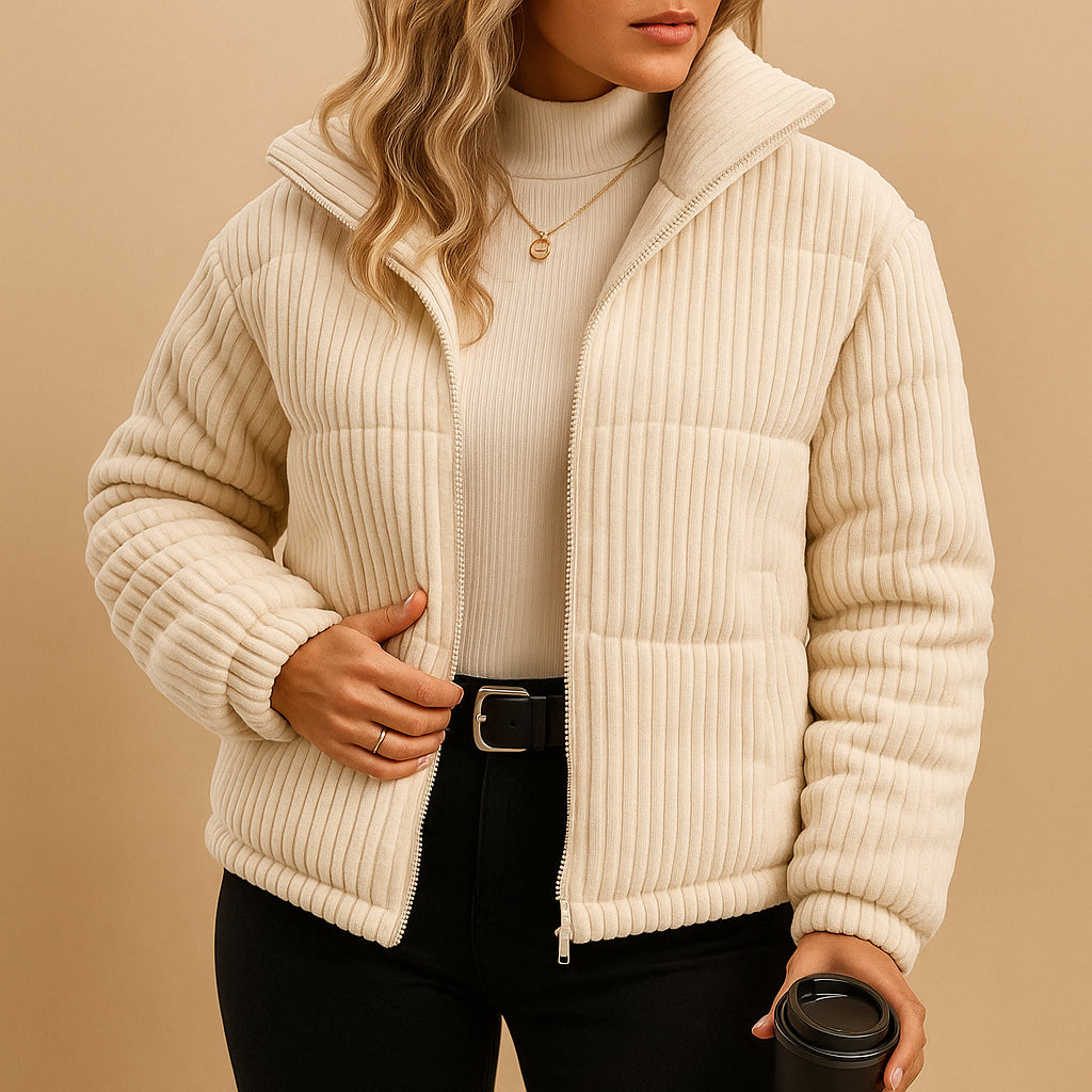 Vesperlise | Women's Puffer Jacket Winter Outdoor - Apricot