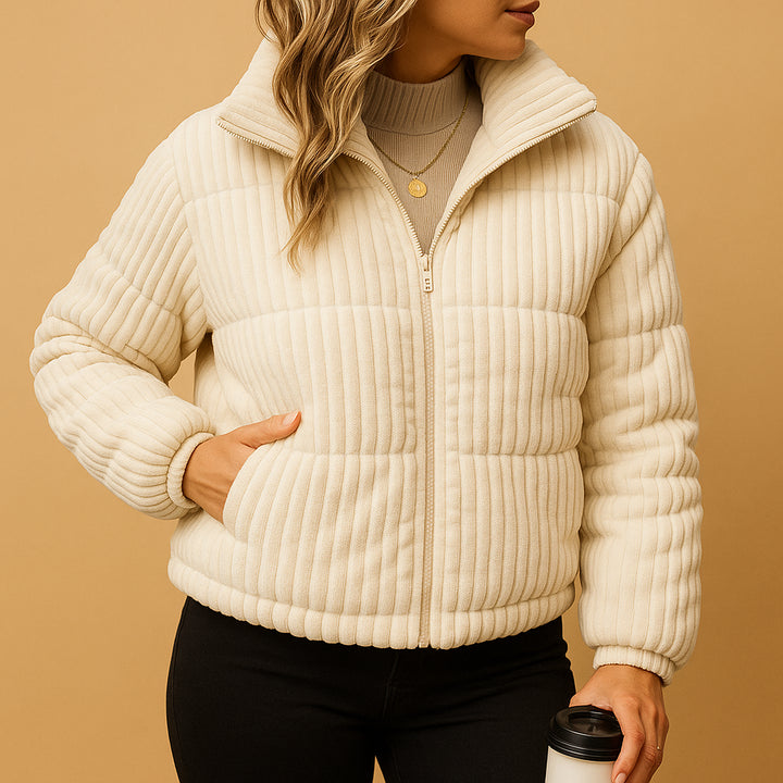 Vesperlise | Women's Puffer Jacket Winter Outdoor - Apricot