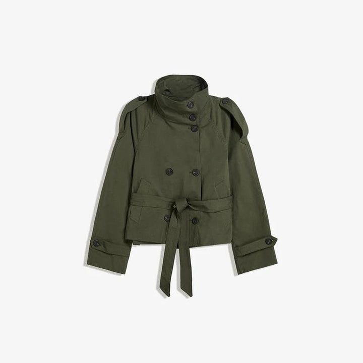 Vespermira | Women's Casual Stand Collar Coat — green