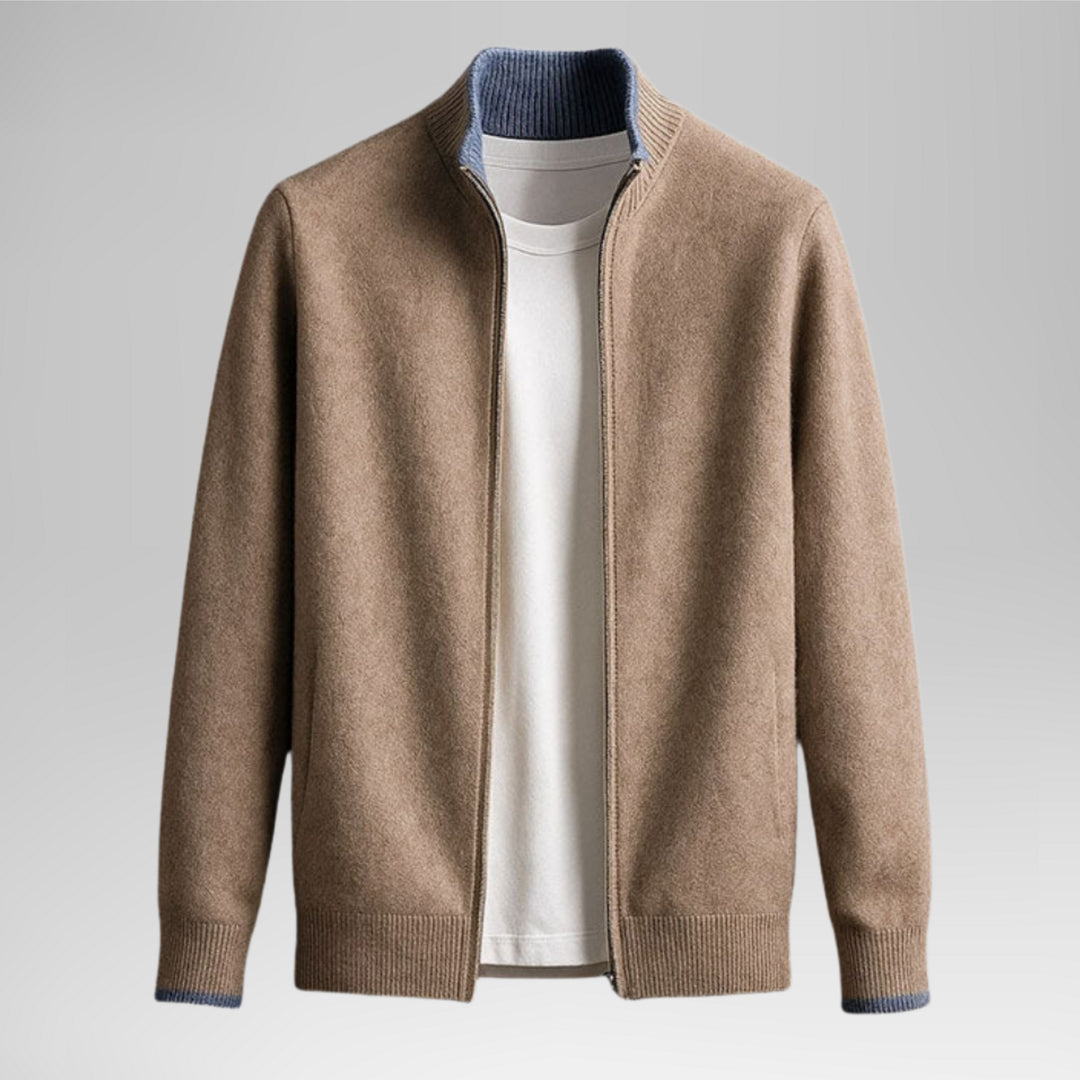 Vittorio | Men's Knit Cozy ELEGANT ZIP CARDIGAN Sweaters — 1