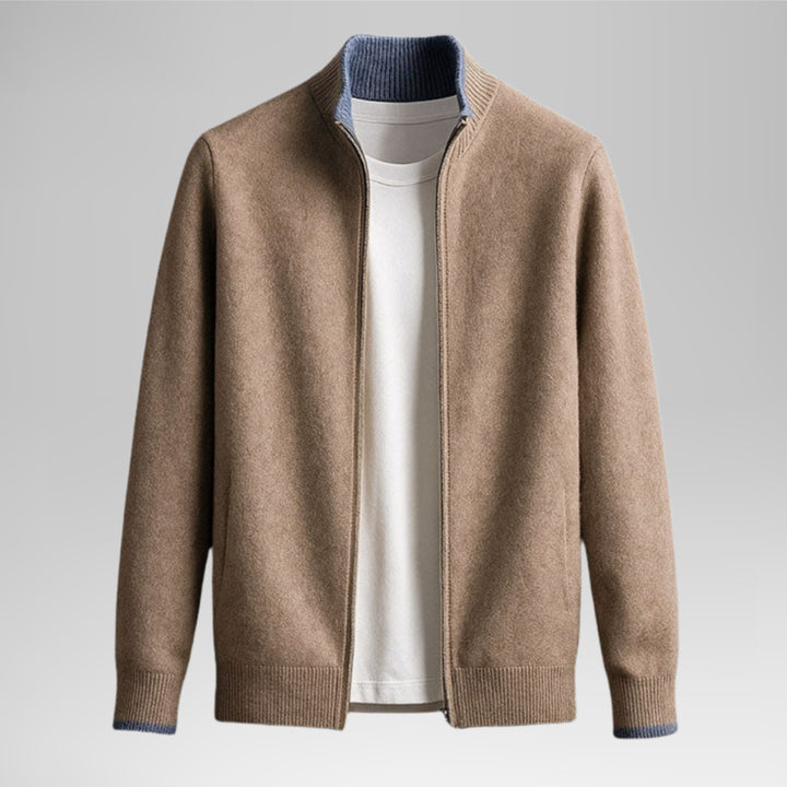 Vittorio | Men's Knit Cozy ELEGANT ZIP CARDIGAN Sweaters — 1