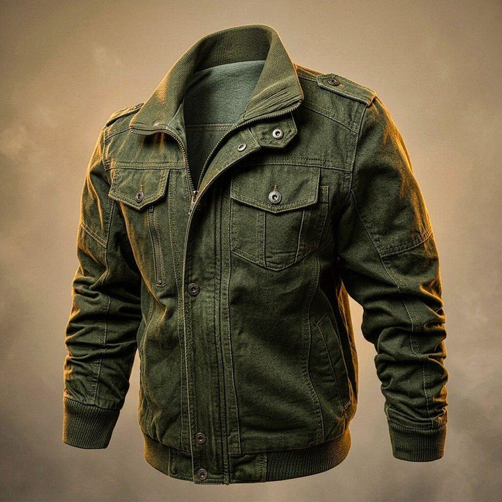 Wilhelmina | Women's Lightweight Casual Aaron Organic Denim Jacket — Army Green