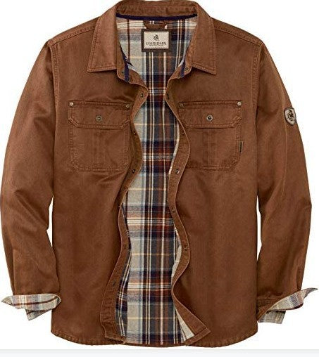 Wolfgang | Men's All-Season Waxed Trucker Jacket - Durable Outerwear — Brown