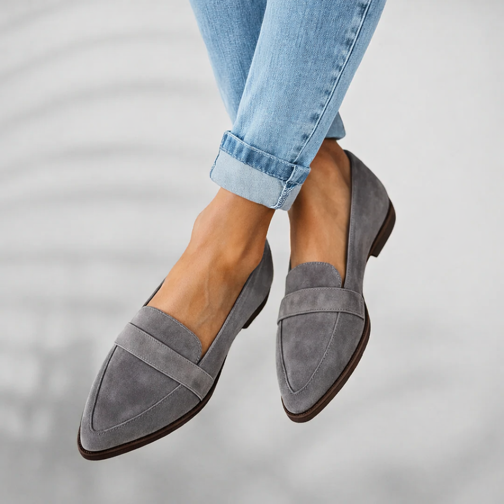 Black elegant shoes white background