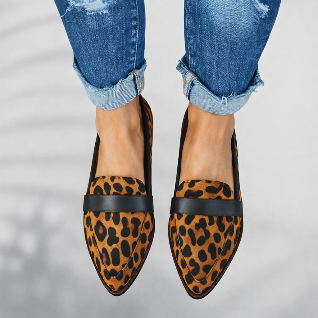 leopard elegant pointed shoes