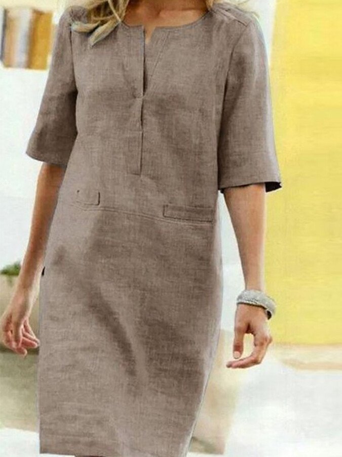 Brighton | Relaxed Fit Summer Midi Dress with Pockets