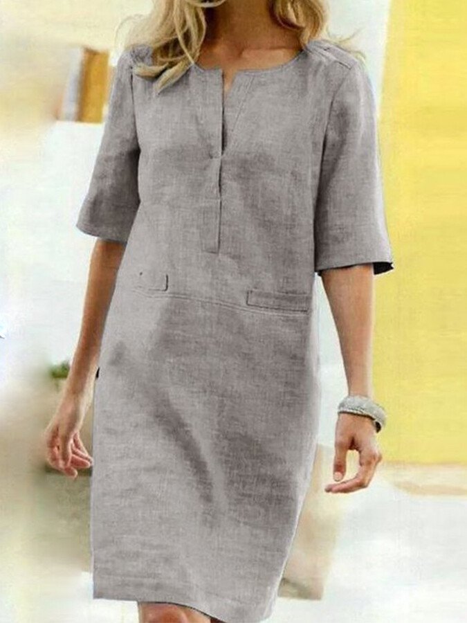 Brighton | Relaxed Fit Summer Midi Dress with Pockets