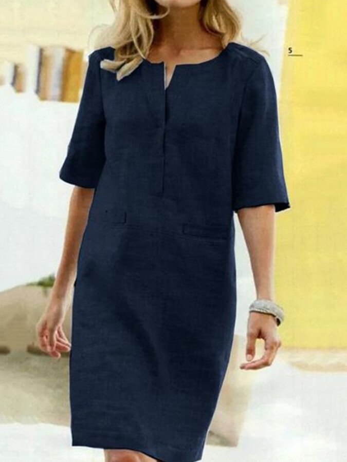 Brighton | Relaxed Fit Summer Midi Dress with Pockets