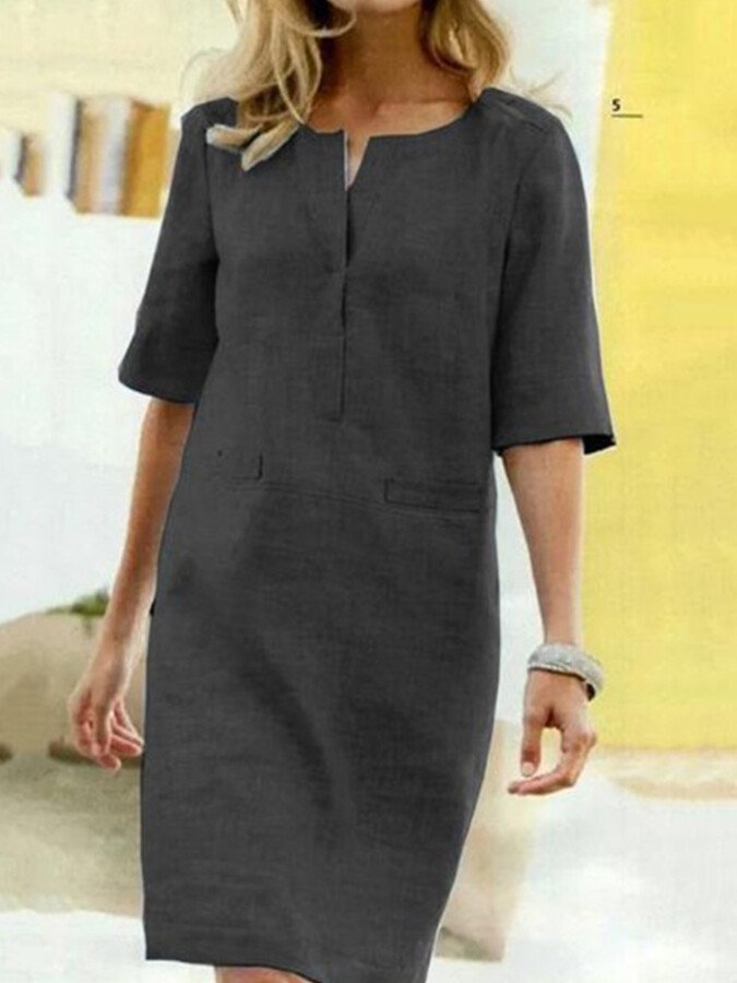 Brighton | Relaxed Fit Summer Midi Dress with Pockets