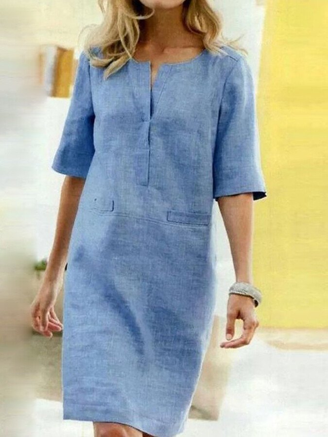 Brighton | Relaxed Fit Summer Midi Dress with Pockets